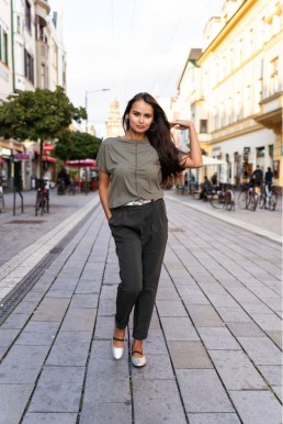 Triko Asymetrie Khaki