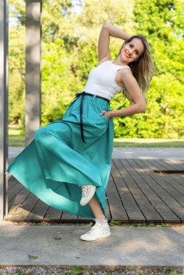 MAXI SUKNĚ LAURA tyrkys