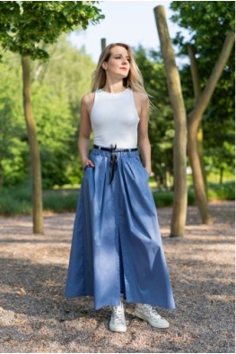 MAXI SUKNĚ LAURA chrpová modrá