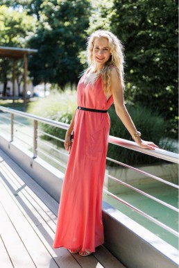 MAXI ŠATY ROSE sorbet