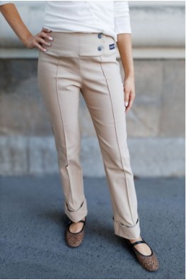 Kalhoty CITY CUFFS beige