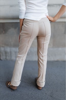 Kalhoty CITY CUFFS beige