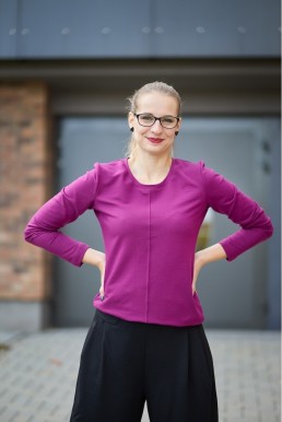Triko BASIC LINE TEE Fuchsiová