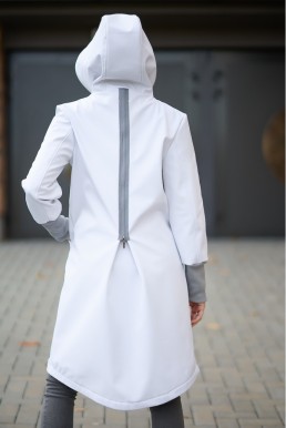 Softshell parka KIRA bílošedá - IKONICKÁ parka
