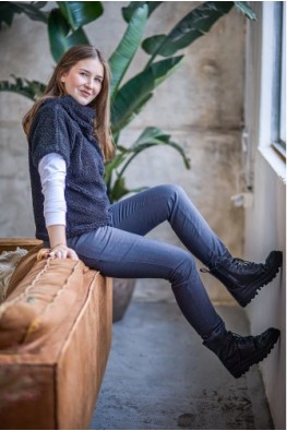 Kalhoty SORENTO GREY RYBÍ KOST hřejivé