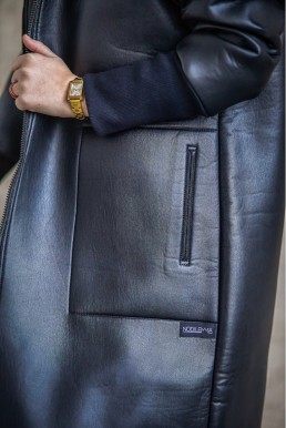 Kabát NOIR UNI OVERSIZE BLACK