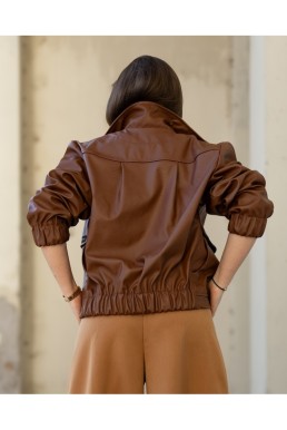 Bomber/bunda CHILL JACKET brown koženka