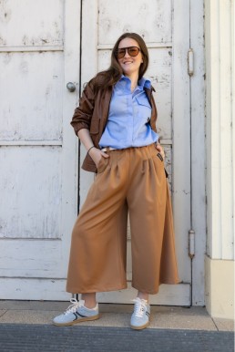 Culotte kalhoty Pařížanky karamel