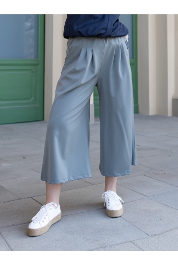 Široké kalhoty Pařížanky khaki