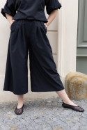 Culotte kalhoty Pařížanky ČERNÁ - ultra light materiál