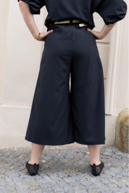 Culotte kalhoty Pařížanky ČERNÁ - ultra light materiál
