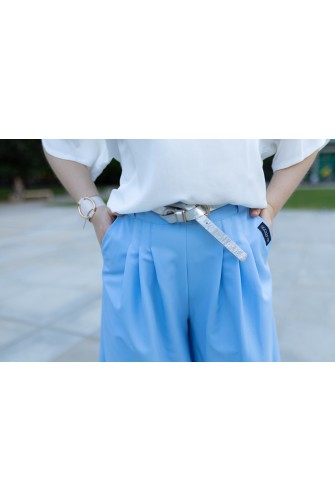 Culotte kalhoty Pařížanky Letní nebe