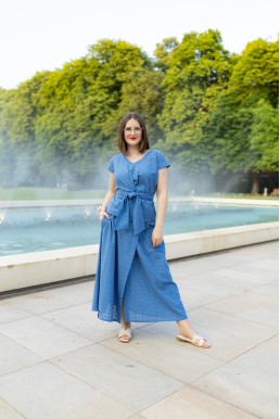 Zavinovací TOP/halenka ZARA Madeira Modrá