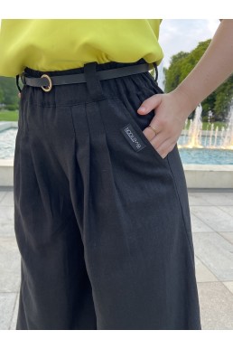 Culotte kalhoty Pařížanky LEN černá