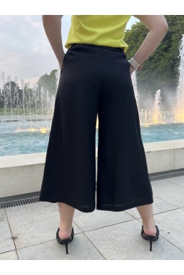 Culotte kalhoty Pařížanky LEN černá