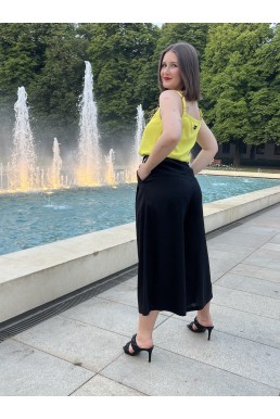 Culotte kalhoty Pařížanky LEN černá