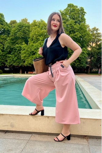 Culotte kalhoty Pařížanky PINK