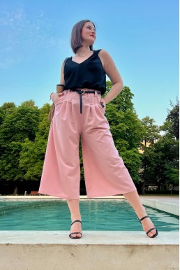Culotte kalhoty Pařížanky PINK