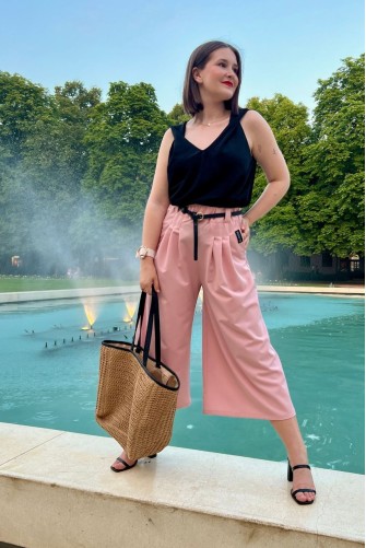 Culotte kalhoty Pařížanky PINK