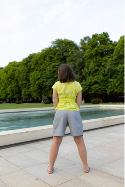 Zavinovací halenka/TOP ZARA Madeira neonka