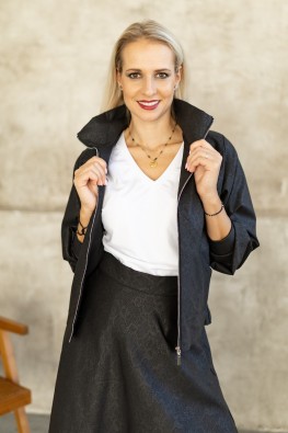 Bomber ALMA černá s potiskem