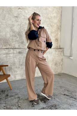 CROP kabátek/košile DOLCE Camel