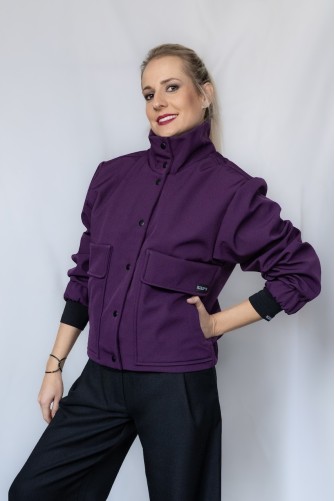 Softshellový bomber CHILL JACKET švestkový | NODILEMMA
