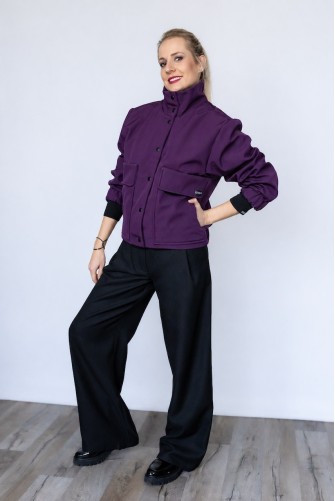 Softshellový bomber CHILL JACKET švestkový | NODILEMMA