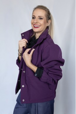 Softshellový bomber CHILL JACKET švestkový | NODILEMMA