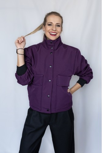 Softshellový bomber CHILL JACKET švestkový | NODILEMMA
