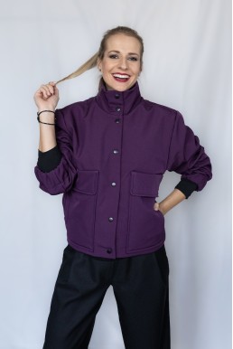 Softshellový bomber CHILL JACKET švestkový | NODILEMMA