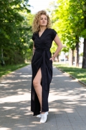 Zavinovací maxi šaty Franceska black