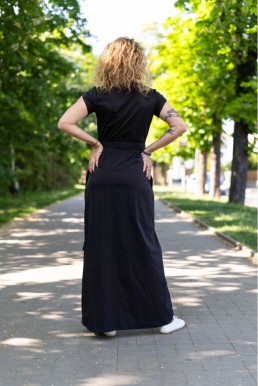 Zavinovací maxi šaty Franceska black